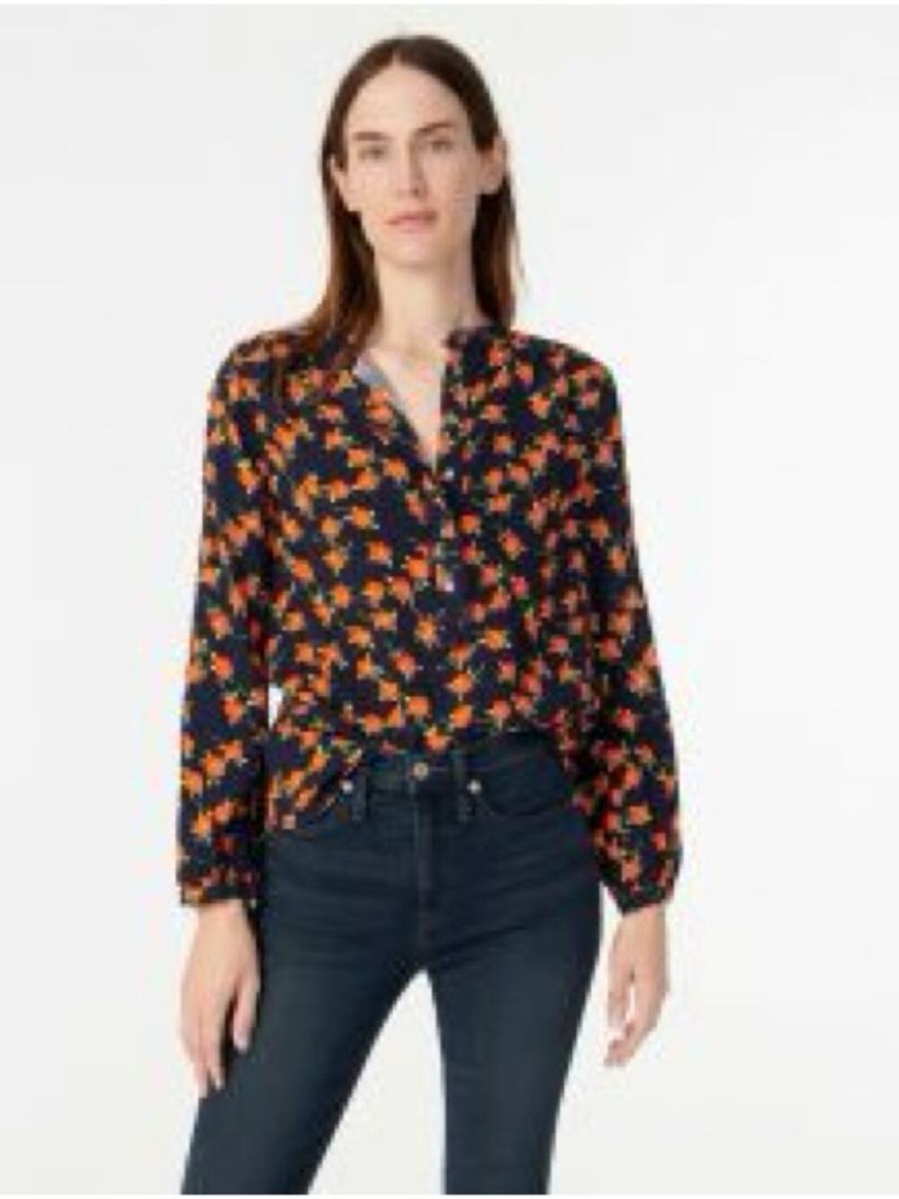 J. Crew Floral Poppy Blouse Size S